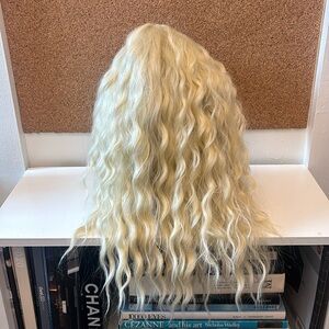 Blonde lace front curly wig